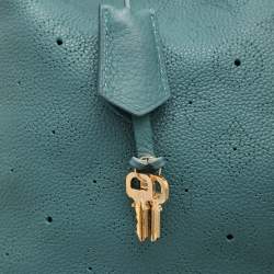 Louis Vuitton Turquoise Monogram Mahina Leather Selene GM Bag