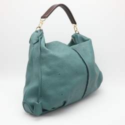 Louis Vuitton Turquoise Monogram Mahina Leather Selene GM Bag