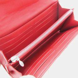 Louis Vuitton Red Leather New Wave Long Wallet 
