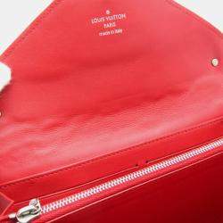 Louis Vuitton Red Leather New Wave Long Wallet 