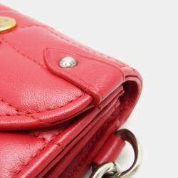 Louis Vuitton Red Leather New Wave Long Wallet 