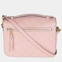 Louis Vuitton Rose Poudre Monogram Empreinte Leather Pochette Metis Shoulder Bag