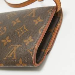 Pre Owned Louis Vuitton Monogram Canvas Twin Pochette GM Bag