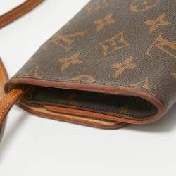 Pre Owned Louis Vuitton Monogram Canvas Twin Pochette GM Bag