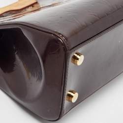 Pre Owned Louis Vuitton Amarante Monogram Vernis Brea MM Bag