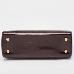 Pre Owned Louis Vuitton Amarante Monogram Vernis Brea MM Bag