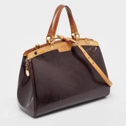 Pre Owned Louis Vuitton Amarante Monogram Vernis Brea MM Bag