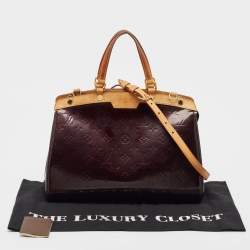Pre Owned Louis Vuitton Amarante Monogram Vernis Brea MM Bag