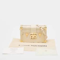 Louis Vuitton Gold Lizard Petite Malle Bag