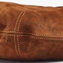 Pre Owned Louis Vuitton Brown Suede Onatah GM Hobo