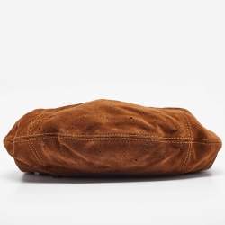 Pre Owned Louis Vuitton Brown Suede Onatah GM Hobo