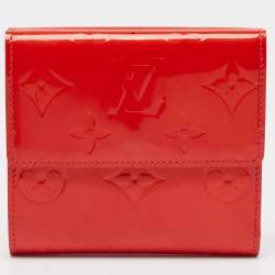 Louis Vuitton Red Monogram Vernis Elise Wallet