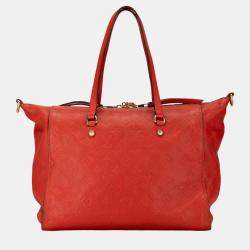 Louis Vuitton Red Monogram Empreinte Leather Lumineuse PM Tote Bag