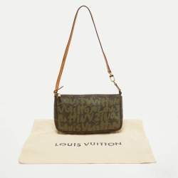 مملوكة مسبقًا Louis Vuitton Khaki Stephen Sprouse Graffiti Monogram Canvas Pochette Accessoires