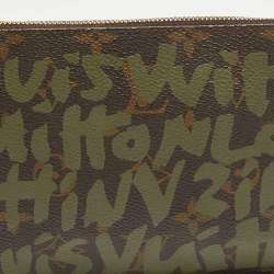مملوكة مسبقًا Louis Vuitton Khaki Stephen Sprouse Graffiti Monogram Canvas Pochette Accessoires