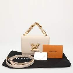 Pre Owned Louis Vuitton Light Beige Epi Leather Twist Braided Handle PM Bag