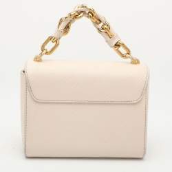 Pre Owned Louis Vuitton Light Beige Epi Leather Twist Braided Handle PM Bag