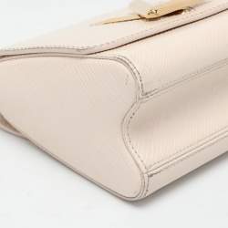 Pre Owned Louis Vuitton Light Beige Epi Leather Twist Braided Handle PM Bag