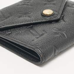 Louis Vuitton Black Monogram Empreinte Leather Victorine Wallet