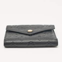 Louis Vuitton Black Monogram Empreinte Leather Victorine Wallet