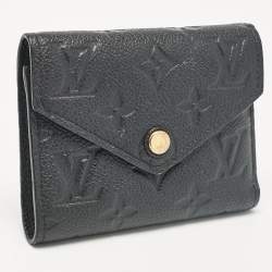 Louis Vuitton Black Monogram Empreinte Leather Victorine Wallet