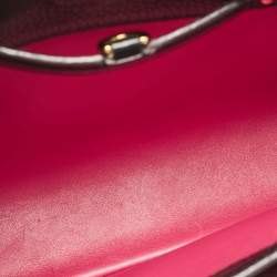 Pre Owned Louis Vuitton Black Leather Capucines PM Bag