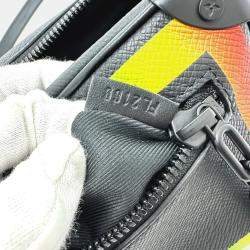 Louis Vuitton Black Taiga Leather Rainbow Soft Trunk Shoulder Bag