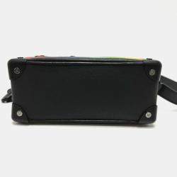 Louis Vuitton Black Taiga Leather Rainbow Soft Trunk Shoulder Bag