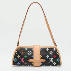 Pre Owned Louis Vuitton Black Monogram Multicolore Canvas and Leather Shirley Pochette Bag