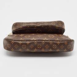 Pre Owned Louis Vuitton Khaki Monogram Canvas Multi Pochette Accessoires Bag