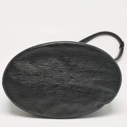 Pre Owned Louis Vuitton Black Epi Leather Cluny Bucket Bag