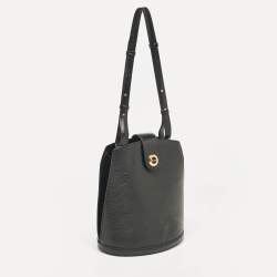 Pre Owned Louis Vuitton Black Epi Leather Cluny Bucket Bag