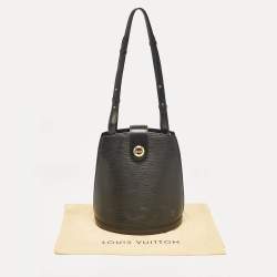 Pre Owned Louis Vuitton Black Epi Leather Cluny Bucket Bag