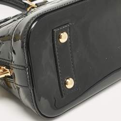 Pre Owned Louis Vuitton Black Magnetique Monogram Vernis Alma BB Bag