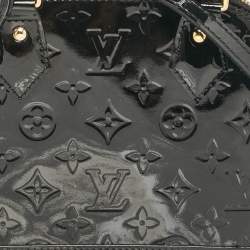 Pre Owned Louis Vuitton Black Magnetique Monogram Vernis Alma BB Bag