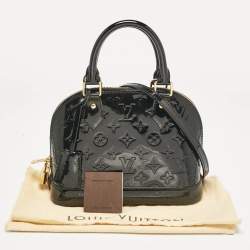 Pre Owned Louis Vuitton Black Magnetique Monogram Vernis Alma BB Bag