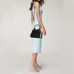 Pre Owned Louis Vuitton Black Magnetique Monogram Vernis Alma BB Bag