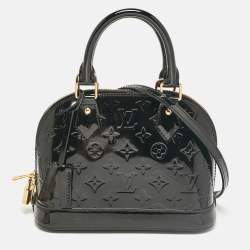 Pre Owned Louis Vuitton Black Magnetique Monogram Vernis Alma BB Bag