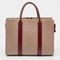 Pre Owned Louis Vuitton Red/Plume Monogram Leather Very MM Bag