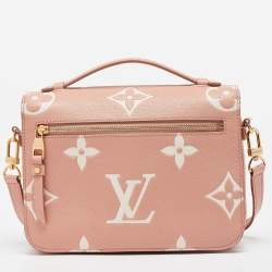 Pre Owned Louis Vuitton Arizona Beige Giant Monogram Empreinte Leather Pochette Metis Bag
