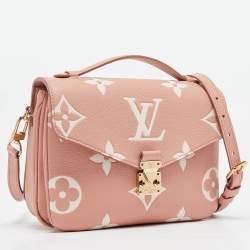 Pre Owned Louis Vuitton Arizona Beige Giant Monogram Empreinte Leather Pochette Metis Bag