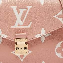 Pre Owned Louis Vuitton Arizona Beige Giant Monogram Empreinte Leather Pochette Metis Bag