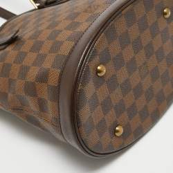 Pre Owned Louis Vuitton Damier Ebene Canvas Marais Bucket Bag