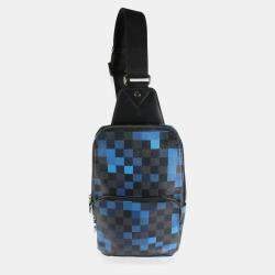 Louis Vuitton Blue Black Limited Edition Damier Graphite Pixel Avenue Sling Bag Louis Vuitton TLC