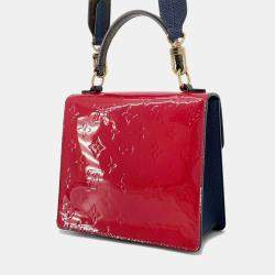 Louis Vuitton Red Patent, Navy Epi and Monogram Coated Canvas Spring Street Top Handle Bag