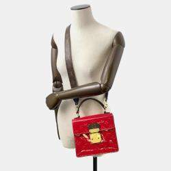 Louis Vuitton Red Patent, Navy Epi and Monogram Coated Canvas Spring Street Top Handle Bag