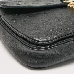 Pre Owned Louis Vuitton Black Monogram Empreinte Pochette Metis Shoulder Bag