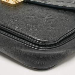 Pre Owned Louis Vuitton Black Monogram Empreinte Pochette Metis Shoulder Bag