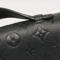 Pre Owned Louis Vuitton Black Monogram Empreinte Pochette Metis Shoulder Bag