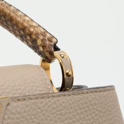 Louis Vuitton Beige Leather and Python Capucines BB Bag